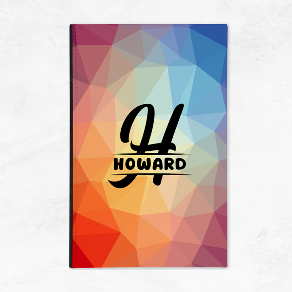 Abstract Coloured Initial Notebook