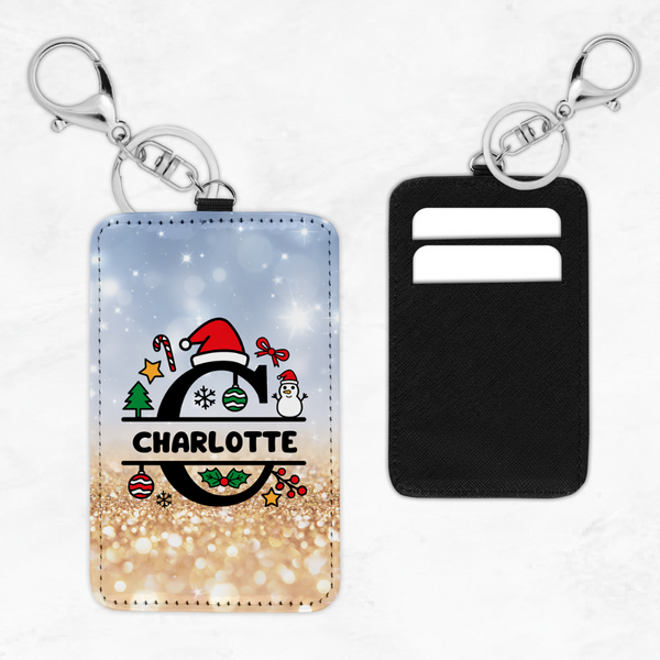 Christmas Theme Keychain Card Holder