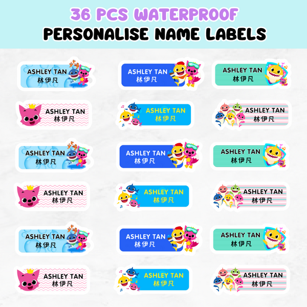 Name Labels - BabyShark Do Name Labels