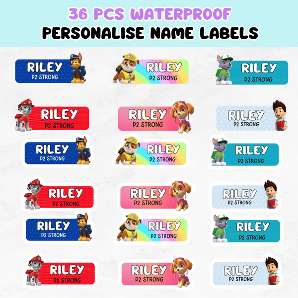 Name Labels - PawPetrol & Friends Name Labels
