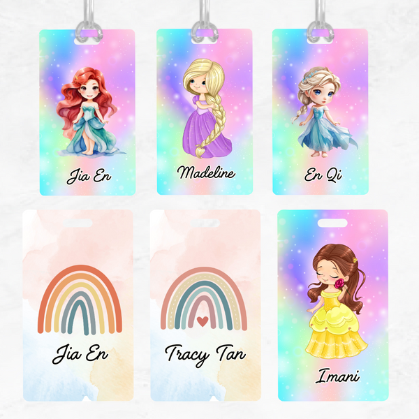 Princess & Rainbows Bag Tag