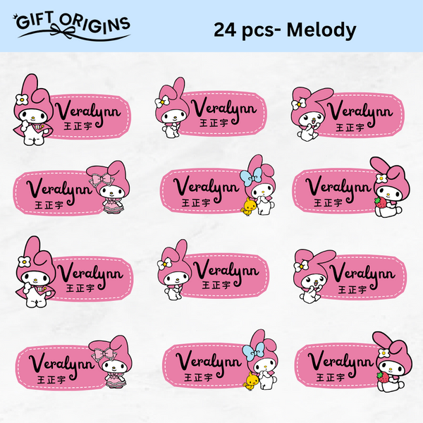Name Labels - 24 pcs Sanrio 