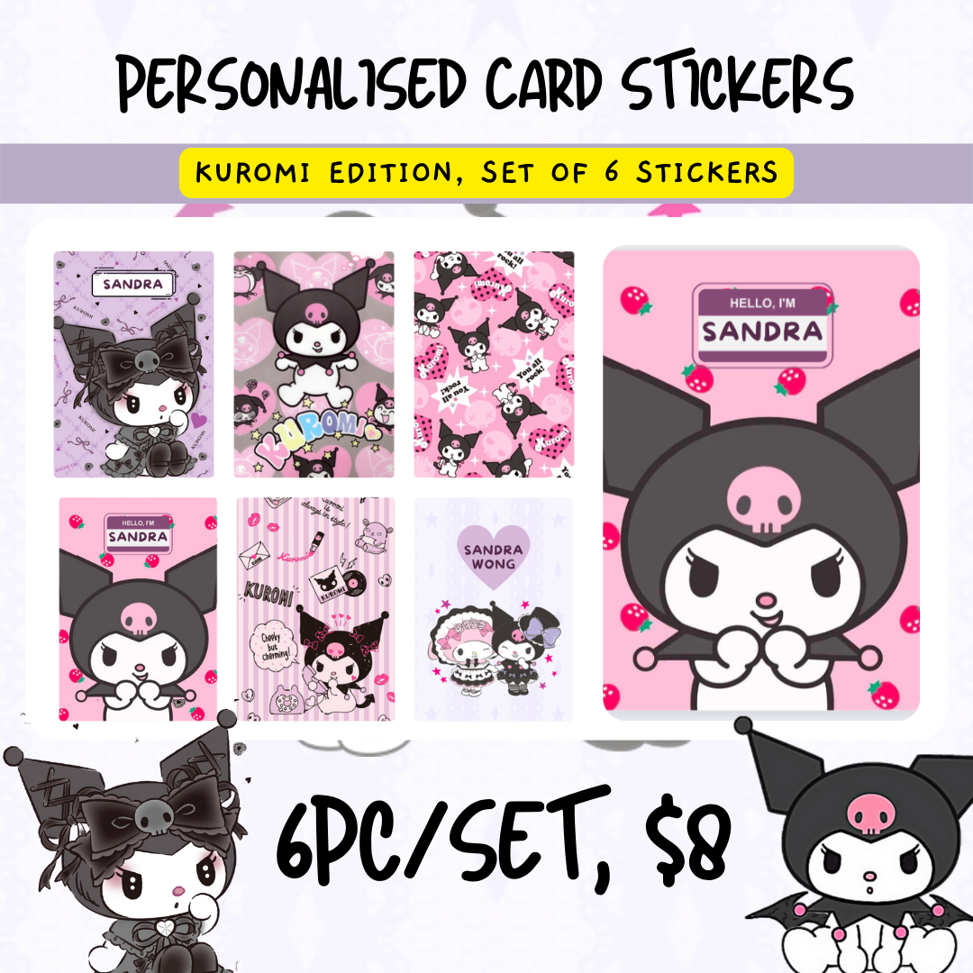 Kuromi Stickers and Greeting Card