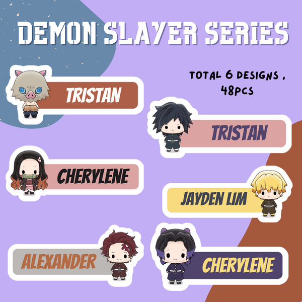 Name Labels - Demon Slayer Series