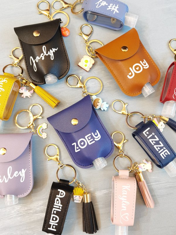 Personalised Hand Sanitizer Key Holder 