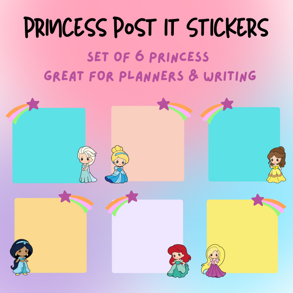 Princess Post It Stickers