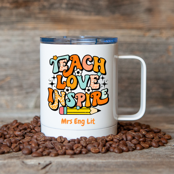 Colours of Teach Love Inspire Vacuum Mug