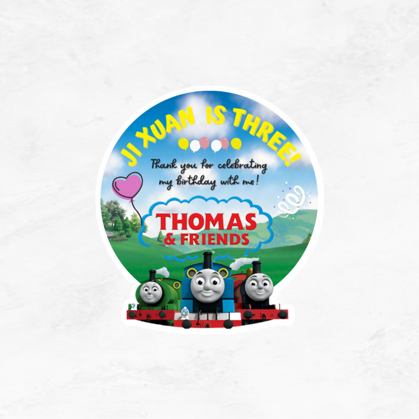 [Set of 12pcs] - Thomas &amp; Friends Birthday Stickers 