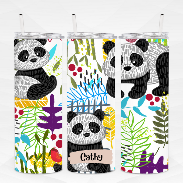 Panda Prints Thermal Tumbler