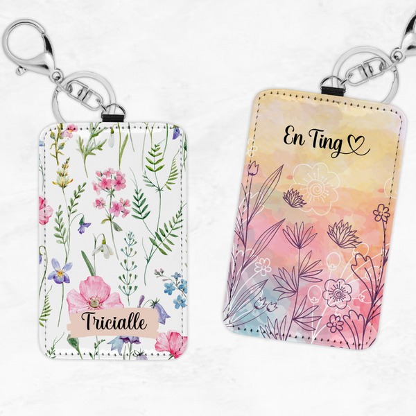 Floral Series - Card Case Keychain 