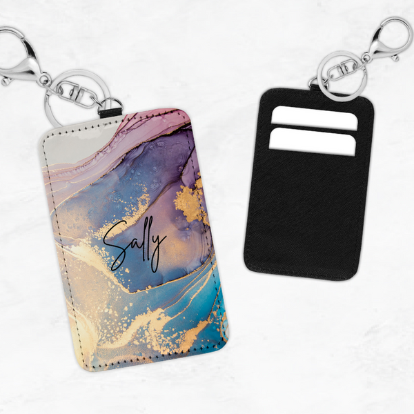 Galaxy Background - Card Case Keychain 