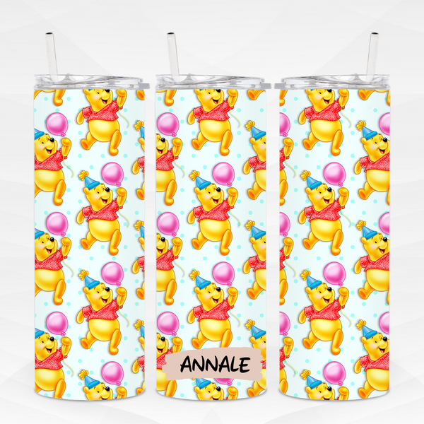 Pooh Party Straw Hat Tumbler