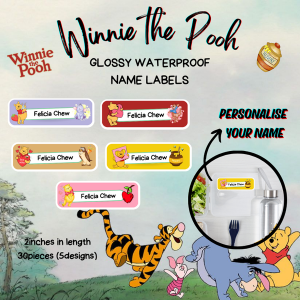 Name Labels - Pooh Name Labels